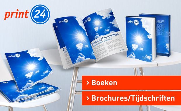 Print uw boeken, brochures en tijdschriften bij print24 al vanaf 1 exemplaar voor top prijzen