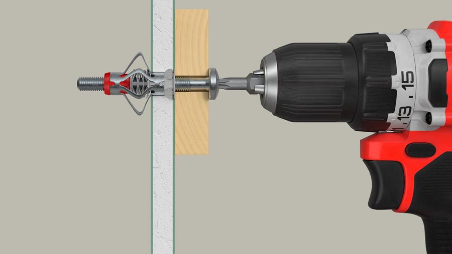 Eén hollewandplug voor alle gangbare plaatdiktes