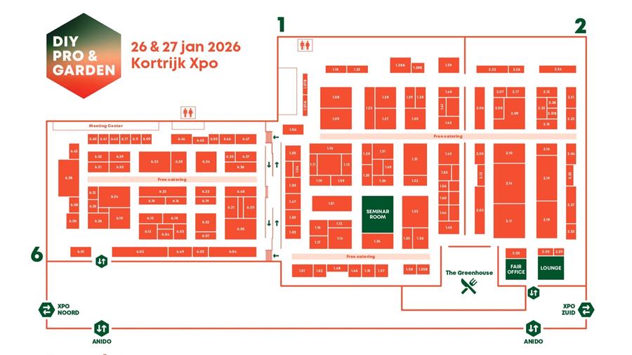 DIY, PRO & GARDEN 2026: beursplan & exposanten