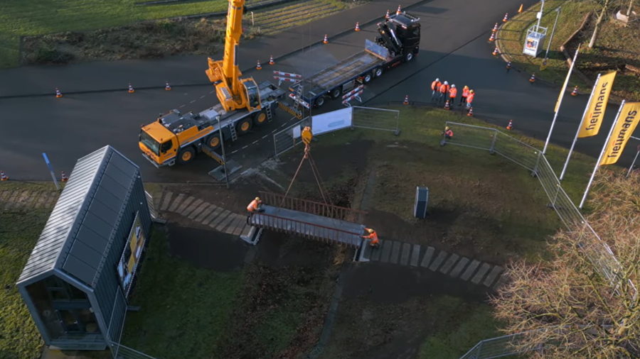 Eerste modulaire brug ter wereld met CO2-neutraal beton