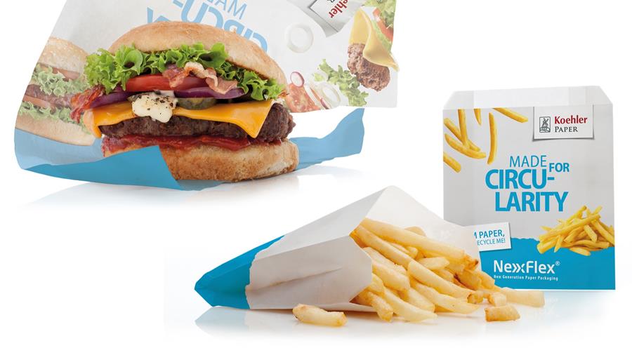 Koehler Paper introduceert PFAS-vrij en recycleerbaar fastfoodverpakkingspapier